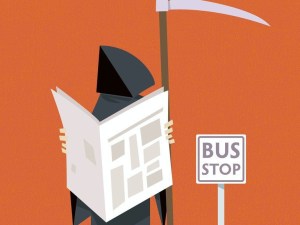 Death waiting at the bus stop